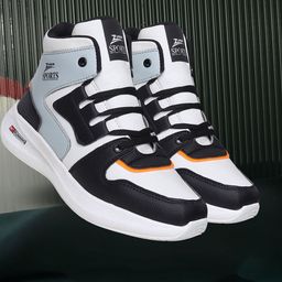 Zixer Men Colourblocked High Top Sports Sneakers-image-59