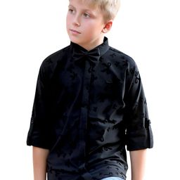 MashUp Boys Classic Spread Collar Conversational Printed Cotton Casual Shirt-image-99
