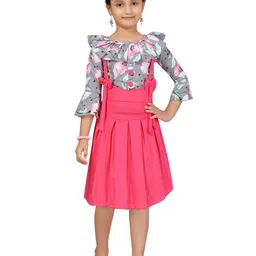 BAESD Girls Printed Top With Skirt-image-103