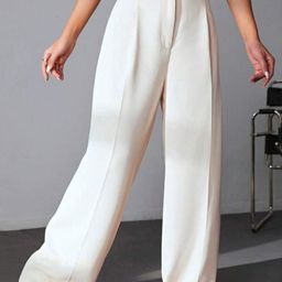 BROADSTAR Women Smart High-Rise Easy Wash Pleated Trousers-image-73