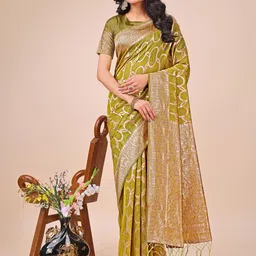 LeeliPeeri Designer Women Ethnic Motifs Zari Dabu Saree-image-94
