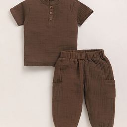 COT & CANDY Cocoa Whisper Kids Organic Cotton Solid Clothing Set-image-30