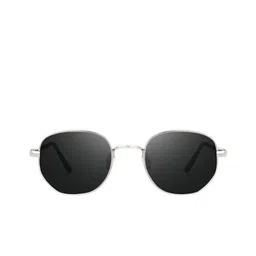 SPADEACES Unisex Full Rim Square Black Lens & Silver-Toned Round Sunglasses-picture-6