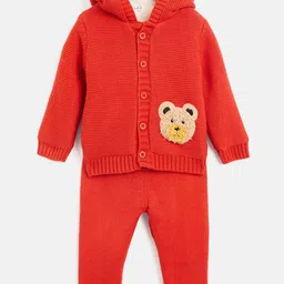 JWAAQ Kids Self Design Hooded Sweater With Jogger-16