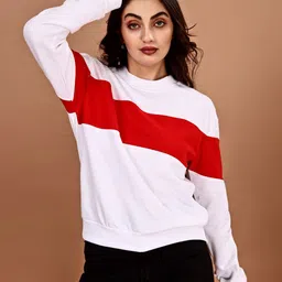 shriez Women Colourblocked Pullover Sweatshirt-image-76
