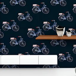 ArtzFolio Printed UV-Resistant Anti-Bacterial Watercolor Bicycles Peel & Stick Wallpaper-image-95