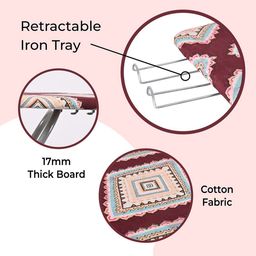 Kuber Industries Red Set of 1 Regular Ironing mat Organisers image 5