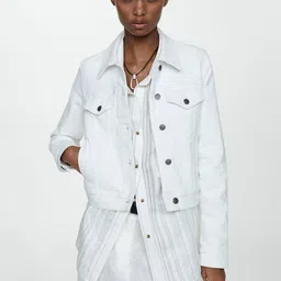 MANGO Pocketed Denim Jacket-53