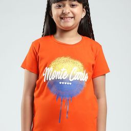 Monte Carlo Girls Graphic Printed Round Neck Regular Cotton Top-picture-12