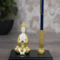 Craftlayout Gold-Toned Lord Buddha Religious Idol Showpiece-image-12