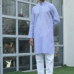 KRAFT INDIA Men Woven Design Self Design Kurta with Pyjamas-picture-32