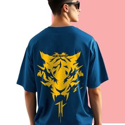 THE BEETEL HOUSE Men Graphic Printed Round Neck Cotton Oversized T-shirt-image-96