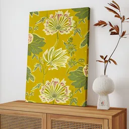 Art Street Yellow & Green 1 Piece Canvas Floral and Botanical Wall Paintings-image-99