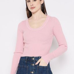 Camey Women Ribbed Crop Pullover-image-13