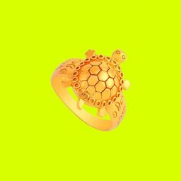 Dynamic Retail Global Tortoise Turtle Kachua Meru Ring for Men Women Boys Girl Vastu Fengshui R-A1 Brass Gold Plated Ring ()-picture-52