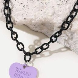 Estailo fashion Heart Shaped Statement Necklace-image-93