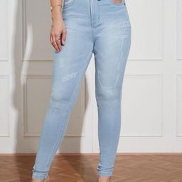 Miss Chase Women Skinny Fit High-Rise Mildly Distressed Heavy Fade Stretchable Jeans-picture-29