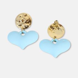 SOHI Gold-Plated Heart Shaped Drop Earrings-picture-43