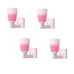 Somil Premium Designer Glass Wall / Night Lamp Elegant & Stylish Dcor Accent for Modern Interiors, color- Pink, White, Size- 20 X 25 X 22 CM-image-39