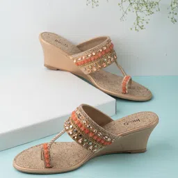 Inc 5 Women Embellished Ethnic Wedge Sandals-31