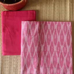 Weaves of Tradition Geometric Ikat Printed Pure Cotton Unstitched Dress Material-8