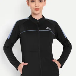 GRITPRO Women Stand Collar Colourblocked Lightweight Sporty Jacket-picture-4