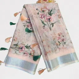 J 6 DESIGNER Floral Printed Block Print Saree-picture-11