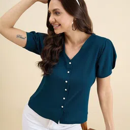 ANJIR Women V-Neck Top-picture-7