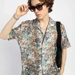 Campus Sutra Men Comfort Opaque Printed Casual Shirt-image-92