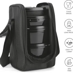 milton Steel Containers 180,320,450ml, Plastic Dabba 4 Containers Lunch Box image 2