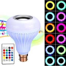 Clairbell Bluetooth Speaker Light Bulb for Music and Colorful Atmosphere Home Theater 96 12 W Bluetooth Speaker image 3