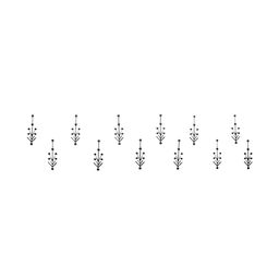 Comet Busters Set Of 3 Handcrafted Traditional Designer Bindi - Black BIN021 image 2
