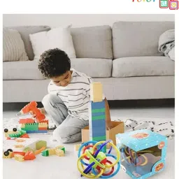 yuiop - Looptitoy Tube Teether Toy - Soft & elastic texture - Easy grip - Baby Safe Teether image 5
