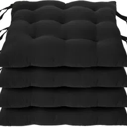 Microfibre Solid Chair Pad Pack of 4-image-2