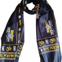Pure Cotton Printed Black Men Dupatta-40
