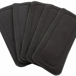 Charcoal Bamboo Inserts for Cloth Diapers - 5 Layered Insert - Set of 5-image-37