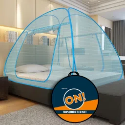 Polyester Adults Washable Pattern for Double Bed, 6.5 Feet x 6.5 Feet Premium Machardani Mosquito Net-16
