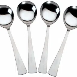 4 Pieces Serving Spoon Set for Dining, Cooking Spoons Set for Kitchen, 21cm Long Stainless Steel Serving Spoon Set-2
