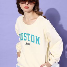 DILLINGER Women Typography Printed Oversized Sweatshirt-picture-23
