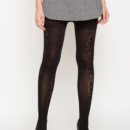 Lebami Women Black Self-Design Stockings-image-69