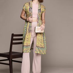 aarke Ritu Kumar Women Printed Longline Ethnic Shrug-image-67