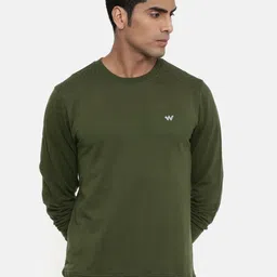 Wildcraft Men Olive Green Solid Sweatshirt-picture-1