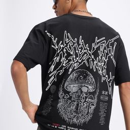 glitchez Witty Wear Printed Oversized Fit T-shirt-image-51
