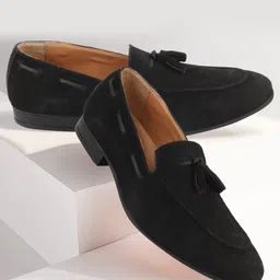 FAUSTO Men Suede Lightweight Tassel Loafers-picture-15