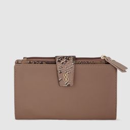 Baggit Women Brown Solid Two Fold Wallet with SIM Card Holder-image-40