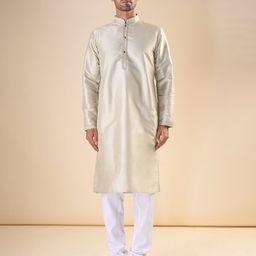 OUTLUK Men Regular Pure Silk Kurta with Pyjamas-picture-12