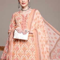 Readiprint Fashions Cotton Floral Printed Regular Kurta Set-picture-11