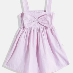 Moms Love Infant Girls Cotton Dobey Work Fit & Flare Dress-image-27