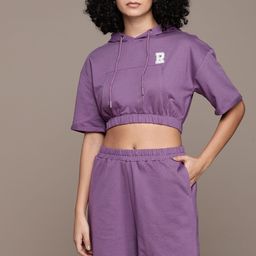 The Roadster Lifestyle Co. Crop Hooded Co-Ords-image-78