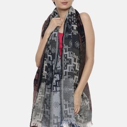 Noi Multicoloured Woven Design Shawl-28
